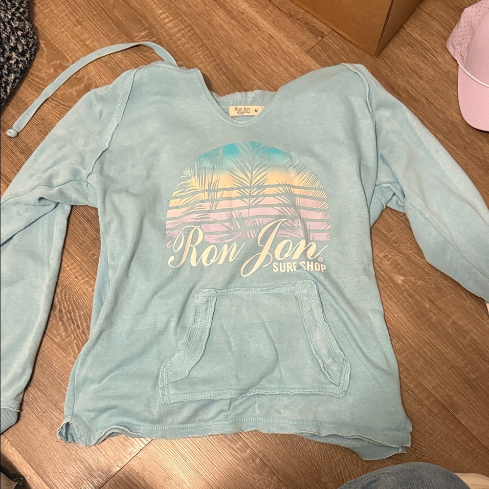 Light Blue Ron Jon Teddy Jacket - Picture 1 of 5
